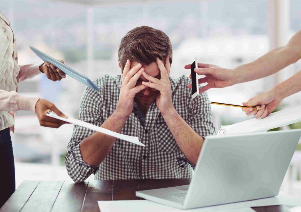 stressed businessman