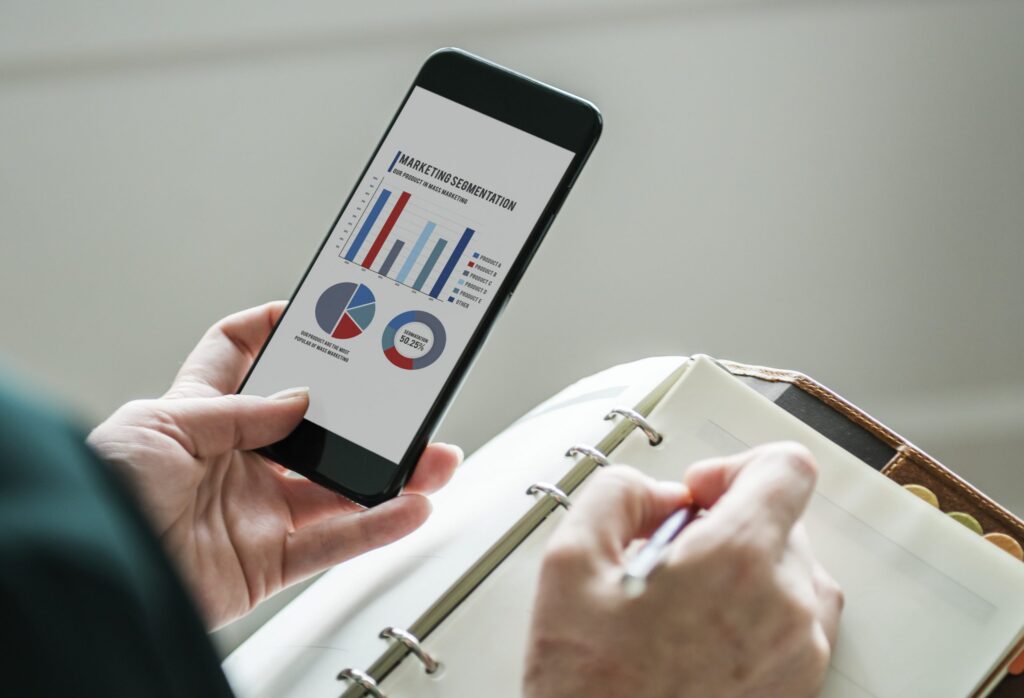business on smartphone