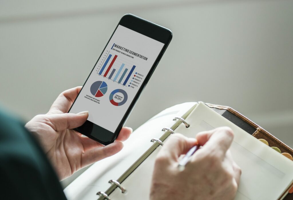 business on smartphone